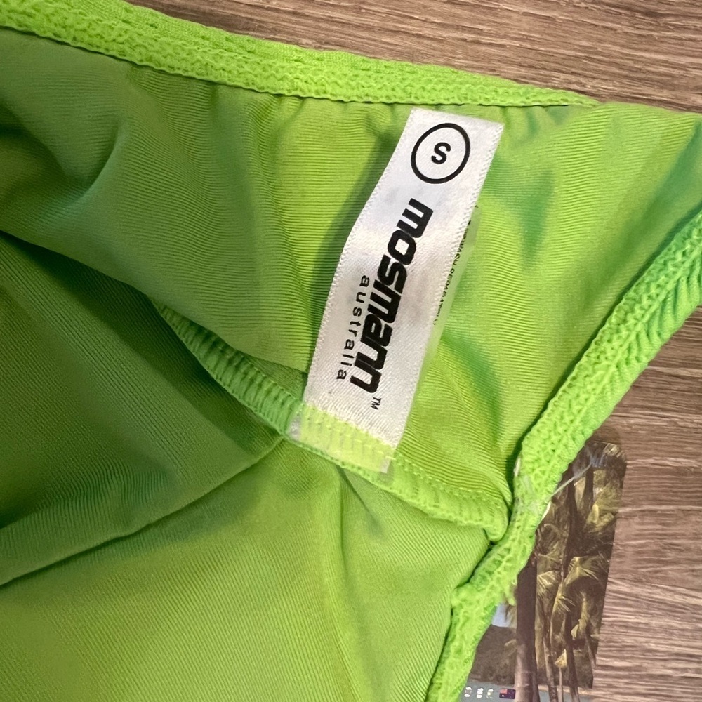 NEW Mosmann Australia One-Piece Swimsuit Small Neon Green - Picture 4 of 8